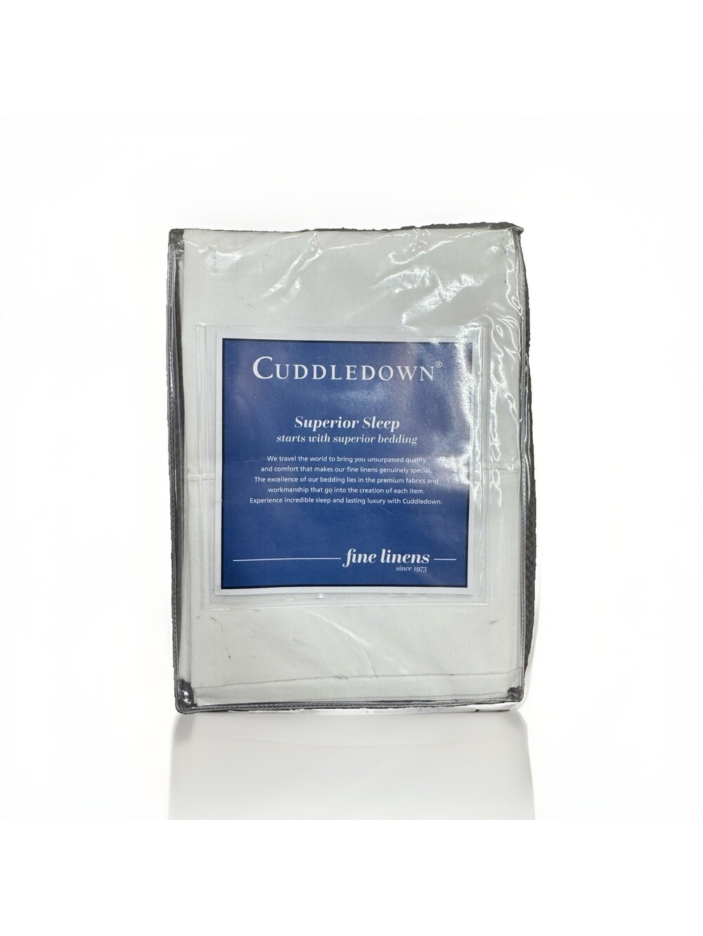 (A) Cuddledown 500TC Italian Percale King Pillowcase White Cotton NEW Italy
